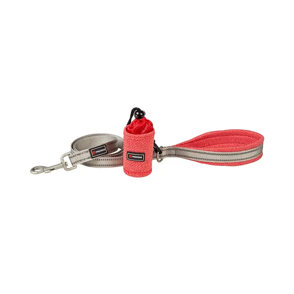 FreeDog Shiva Leash Red M - Повод за куче, червен, 20 мм / 120 см