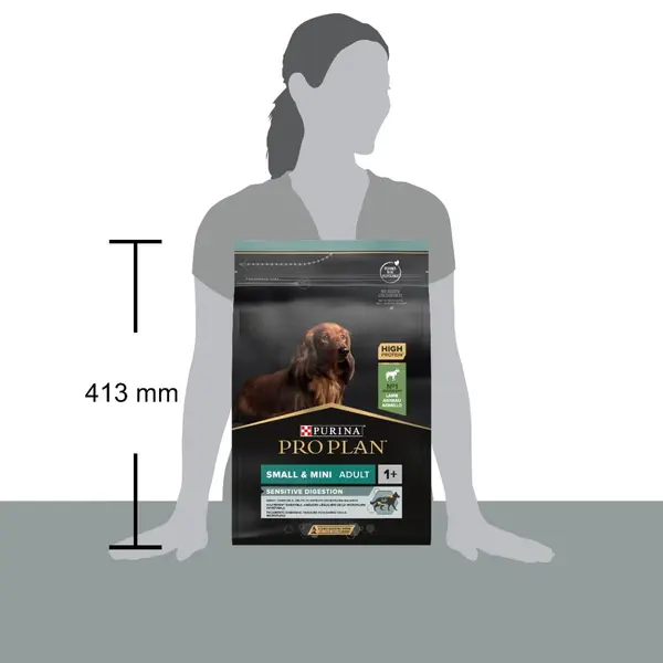PRO PLAN Small & Mini Adult Sensitive Digestion за кучета в зряла възраст от дребни породи с чувствителен стомах, суха храна, с агне