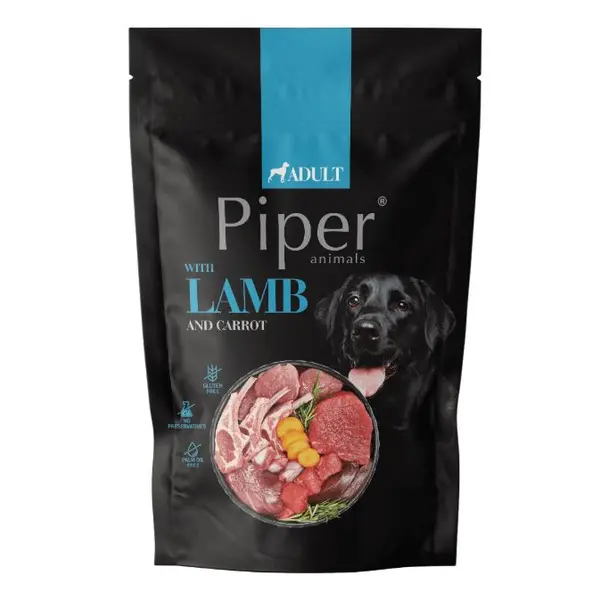 Piper Adult Dog Lamb and Carrot - пауч за кучета с агне, морков и кафяв ориз, 500 г