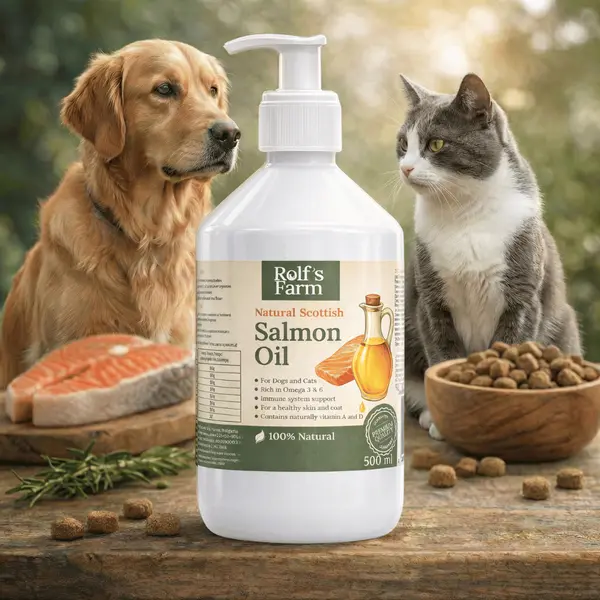 Rolf's Farm Salmon Oil - Шотландско масло от сьомга за кучета и котки - 500 мл