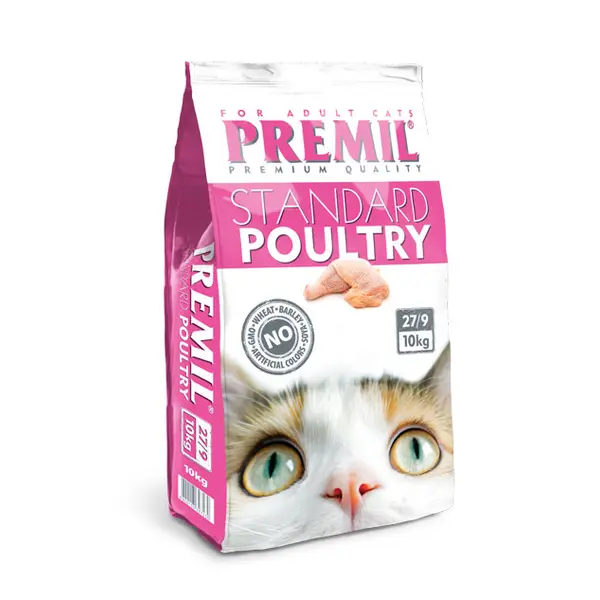 Premil Standard Poultry -  пълноценна храна за котки с птиче месо - 1,5 кг