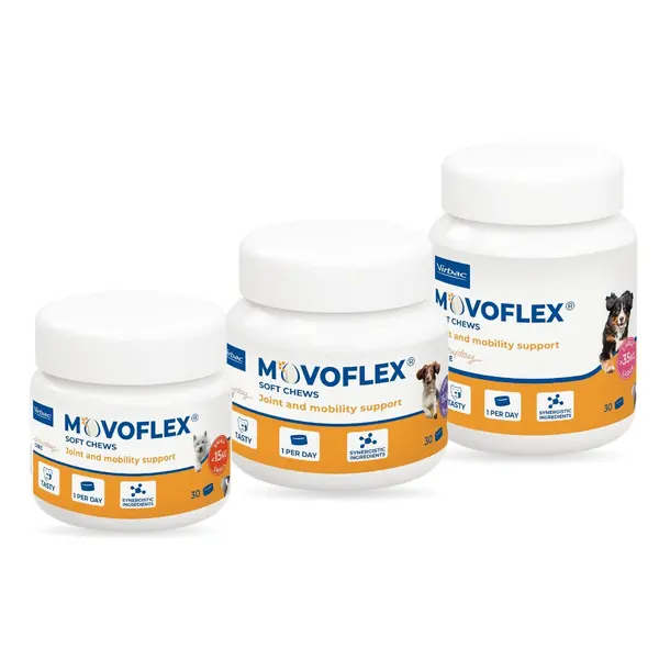Virbac MOVOFLEX® Soft Chews for Dogs M - За здрави стави, за кучетата от 15 до 35 кг - 30 таблетки