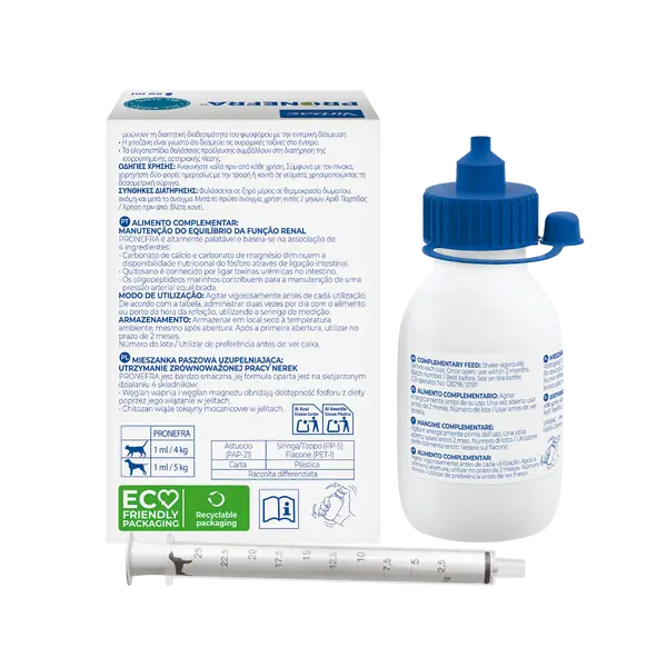 Virbac Pronefra® - Орална суспензия, подпомагаща функцията на бъбреците при кучетата и котките - 60 мл