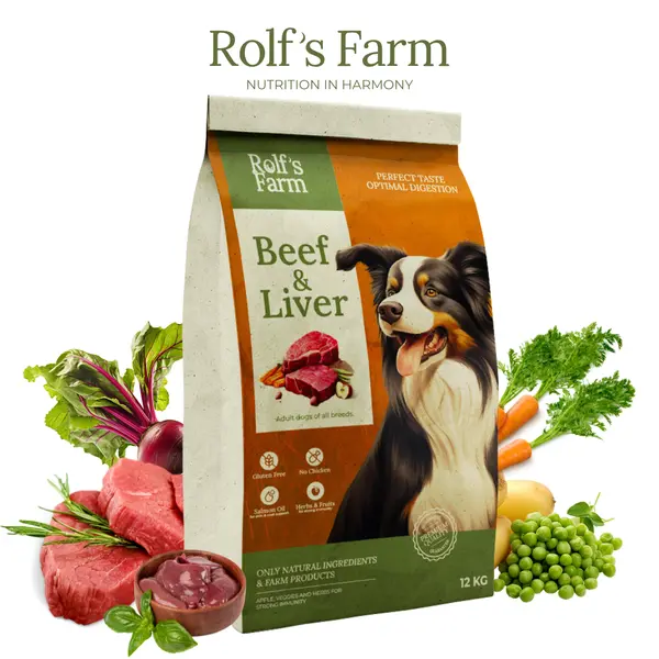 Rolf’s Farm Adult Beef&Liver – храна за кучета над 1 година с говеждо и дроб, 3 кг