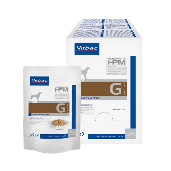 Virbac Dog Digestive Support G  Pouch - Диетична мокра храна за кучета с храносмилателни нарушения, мус в пауч - 9 х 300 г