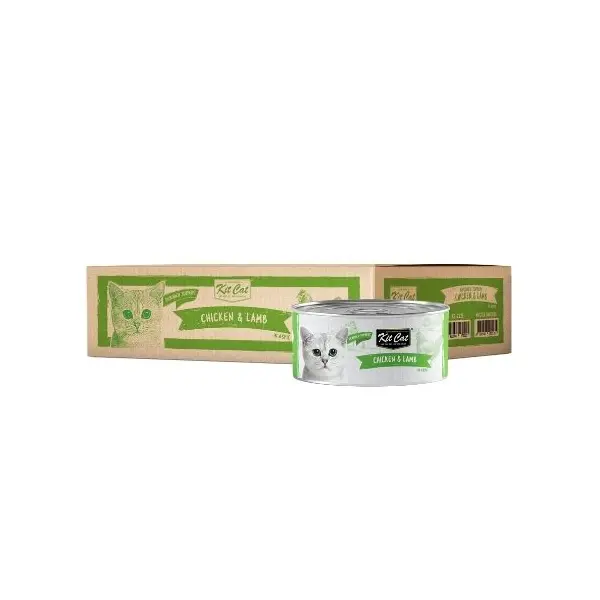Kit Cat deboned toppers chicken & seafood – Допълваща мокра храна за котки, пилешко и морски дарове в желе, консерва 80 г
