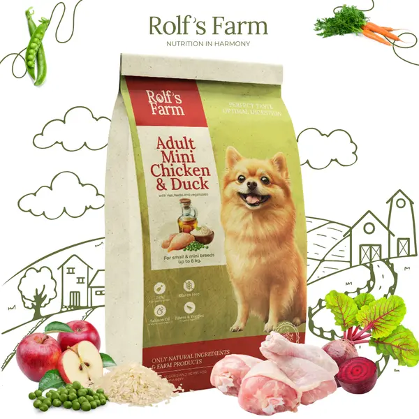 Rolf’s Farm Adult Mini Chicken&Duck - храна за кучета над 1 година от мини породи с пилешко и патешко, 4 кг