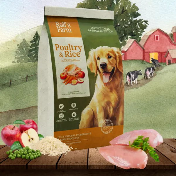 Rolf’s Farm Puppy Poultry&Rice – храна за кученца до 12 месеца с птиче и ориз, 12 кг