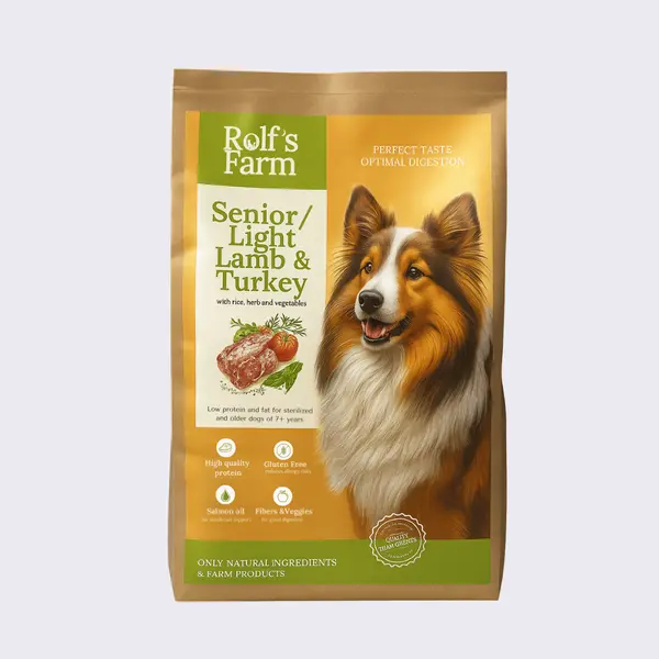 Rolf’s Farm Senior/Light Lamb&Turkey - храна за кучета над 7 години, с агнешко и пуйка, 12 кг