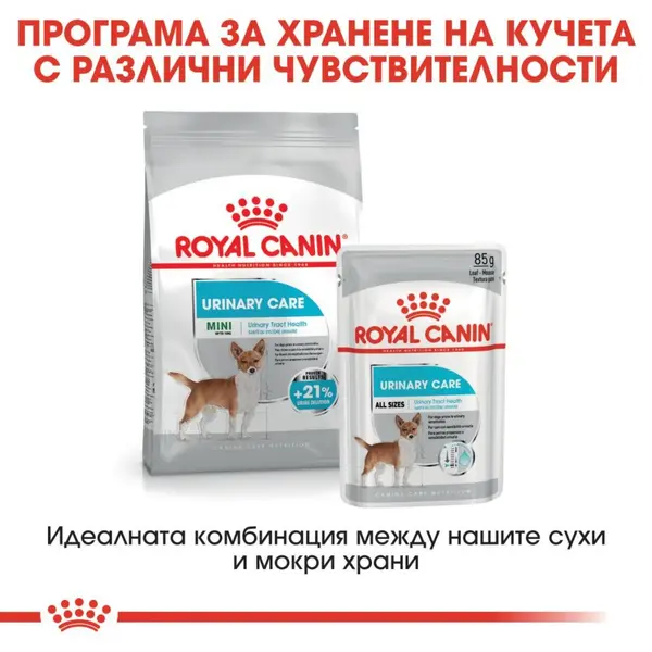 Royal Canin Mini Urinary Care - Пълноценна суха храна за кучета от дребни породи, предразположени към уринарни проблеми, 3 кг
