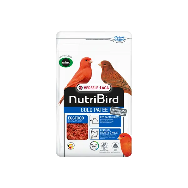 Versele-Laga Gold Patee Red Canaries - мека яйчна храна за червени канари и други птици с червено оперение - 1 кг