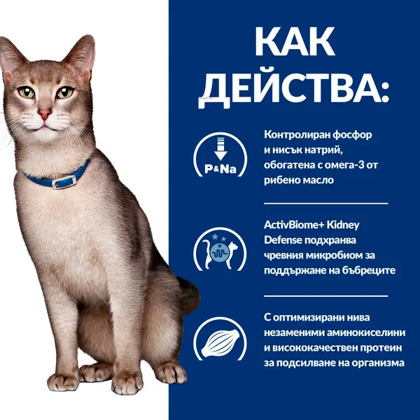 Hill's PRESCRIPTION DIET k/d  - лечебна мокра храна за котки за остра и хронична бъбречна недостатъчност, консерва 156 г