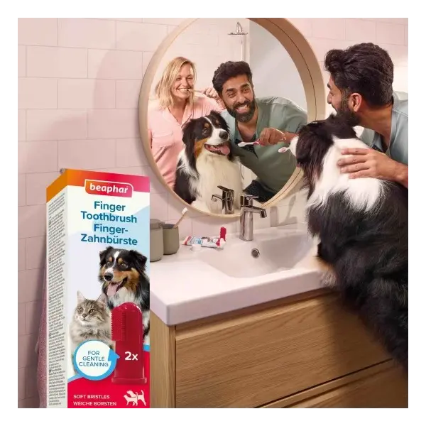 Beaphar Soft Finger Toothbrush - мека четка за зъби тип напръстник, 2 броя в опаковка