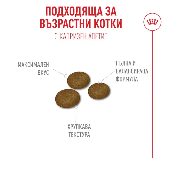 Royal Canin FHN Fussy Cat - Пълноценна суха храна за котки над 1 година с капризен апетит, 10 кг + ПОДАРЪК Sensory smell gravy 12x85g