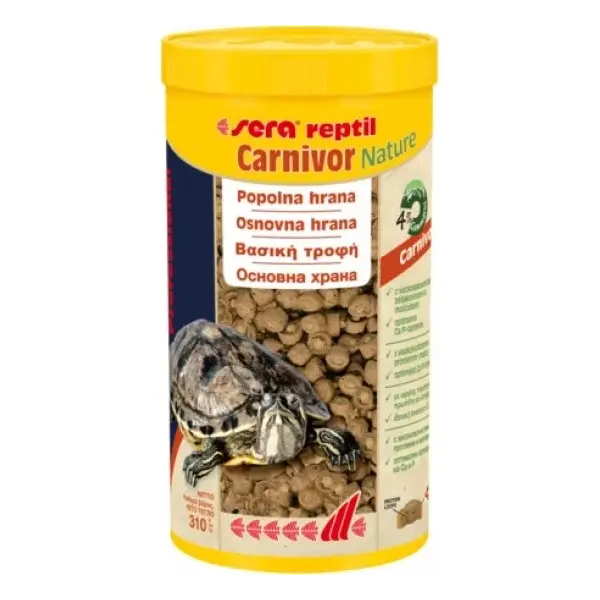 sera Reptil Professional Carnivor Nature за месоядни, 250 мл