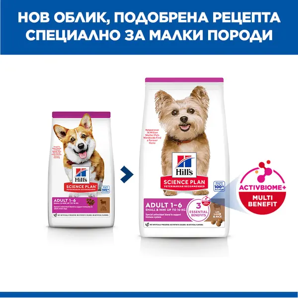 Hill's Science Plan Canine Adult Small &  Mini Lamb - храна за кучета от малките породи с агнешко и ориз - 6 кг
