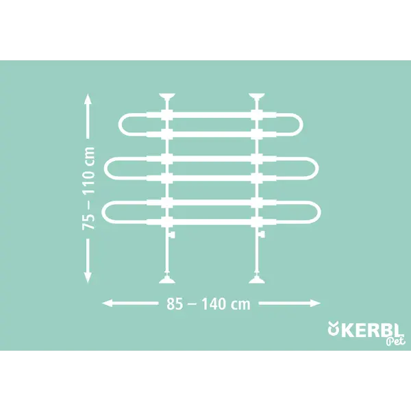 Kerbl Предпазна решетка за кола с регулиращи се размери