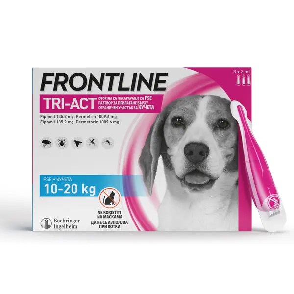 Frontline Tri-Act M 10-20 кг. - 2 КУТИИ х 3 ПИПЕТИ