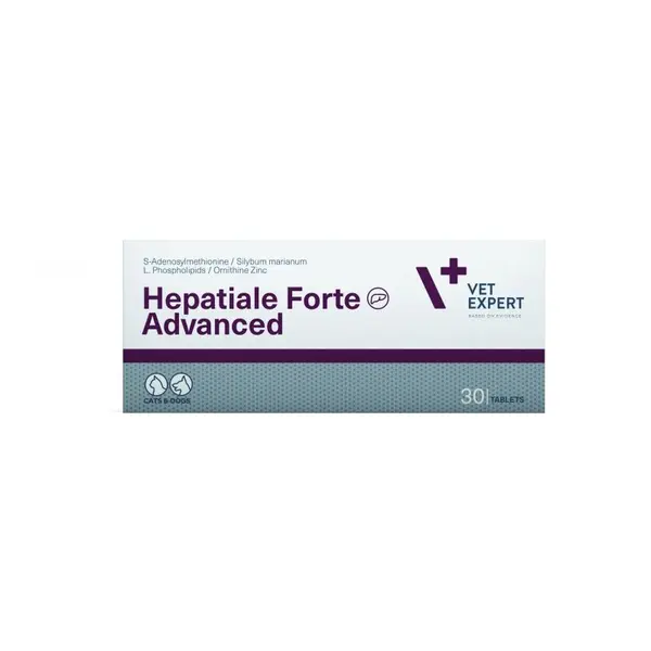 Vetexpert - Hepatiale Forte Advanced - подпомага чернодробната функция при чернодробна недостатъчност и отравяния 30 таблетки