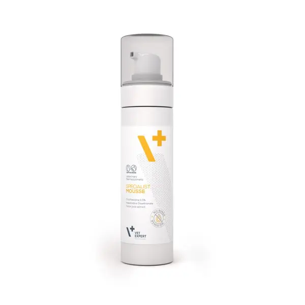 Vet Expert Specialist Mousse Shampoo - мус шампоан за кучета и котки, склонни към бактериални или гъбични инфекции, 150 мл