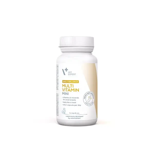 Vet Expert Multivitamin MINI - витаминно-минерален комплекс за котки и кучета от малки породи, 30 капсули