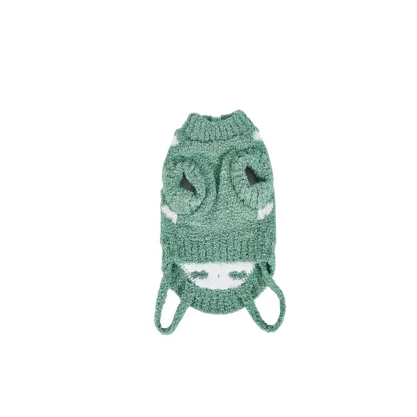 FreeDog Cloudy Sweater GREEN - пуловер за куче, зелен на облачета