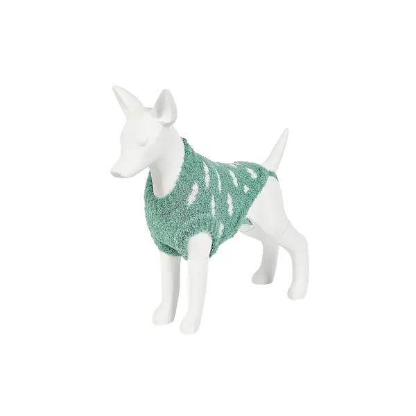 FreeDog Cloudy Sweater GREEN - пуловер за куче, зелен на облачета