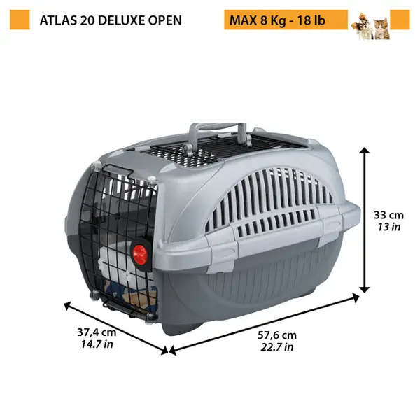Транспортна клетка за кучета и котки Ferplast Atlas 20 Deluxe