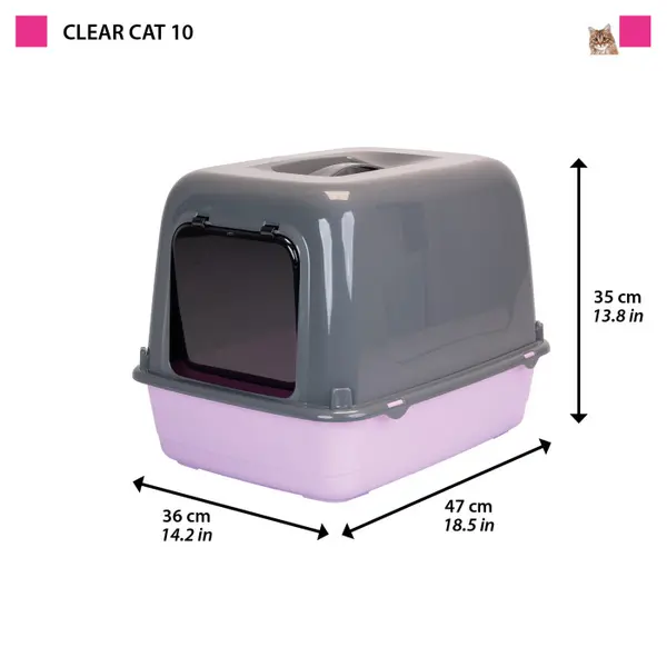 Ferplast Clear Cat 20 - Закрита кoтешка тоалетна