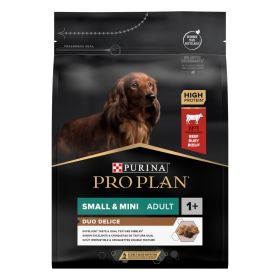 Pro Plan Duo Delice Small&Mini Adult Beef - суха храна с двойна текстура за мини кучета 