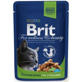 Brit Premium Sterilised пауч за кастрирани котки 12 бр. х 100 гр.