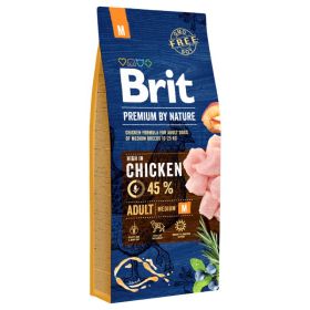 Brit Premium By Nature Adult M - суха храна за кучета средна порода
