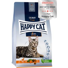Happy Cat Culinary Adult Farm Duck - суха храна за котки с патешко месо без зърнени продукти