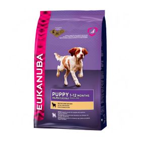 Eukanuba Puppy & Junior - суха храна за подрастващи кучета с агнешко и ориз - 2.5 кг
