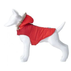 FreeDog Abrigo Red Dot - яке за кучета, червен цвят на точки, различни размери