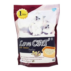 Cat Litter LOVE CAT Soybean - Котешка тоалетна с аромат на соя - 6 литра