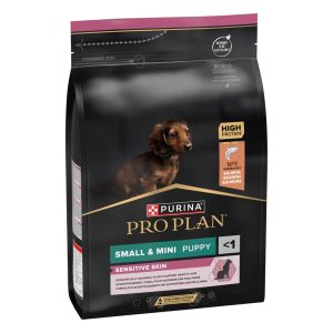 Pro Plan Dog Small & Mini PUPPY SENSITIVE SKIN - пълноценна храна за малки кученца от дребни породи с чувствителна кожа със сьомга - 3 кг