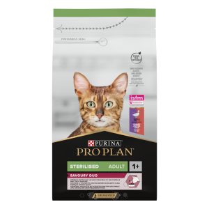 Pro Plan Adult Cat Sterilised Duck - суха храна за кастрирани котки с патешко