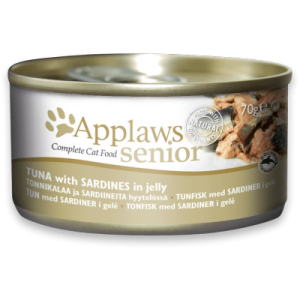 Applaws Senior Tuna with Sardine In Jelly 70 g - Риба тон и сардини в желе за възрастни котки над 7 години