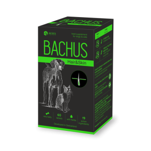 Bachus Hair & Skin - Заздравява структурата и функциите на кожата и козината отвътре , за кучета и котки - 60 таблетки