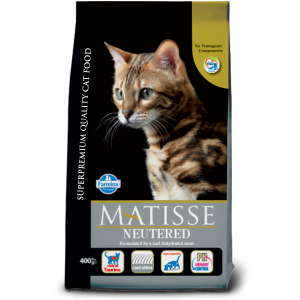 МАТISSE NEUTERED 31/11 - 10 кг -  Пълноценна и балансирана храна за кастрирани котки над 1 година с ниско съдържание на  магнезий - 0,08% за  профилактика на уринарния тракт