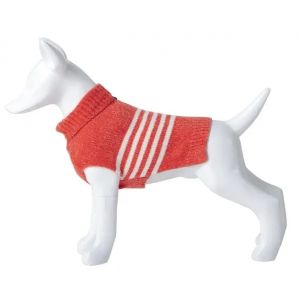 FreeDog Jersey Comfy Rojo - пуловер за кучета, червен на райета, различни размери