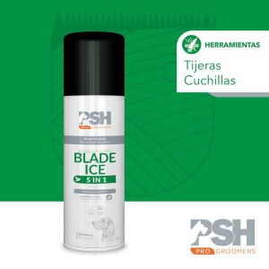 PSH Blade Ice 5 in 1  - Спрей за охлаждане, почистване и смазване на ножчета и ножици, 400 ml