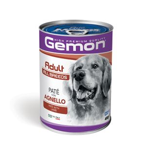 GEMON Adult Dog Paté with Lamb 400 g - Пълноценна мокра храна за кучета в зряла възраст от всички породи, консерва пастет с агнешко 400 гр