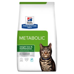Hill's PRESCRIPTION DIET Feline Metabolic Tuna - лечебна суха храна за котки в зряла възраст с наднормено тегло, с риба тон - 1,5 кг