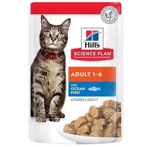 Hill's Science Plan Feline Adult Ocean Fish пауч за котка с океанска риба 12 бр. x 85 гр.