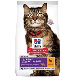 Hill's Science Plan Feline Adult Sensitive Stomach & Skin - за котки с чувствителни стомах и кожа - 0.300 kg 