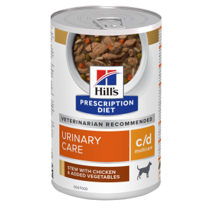 Hill's PRESCRIPTION DIET c/d Multicare Urinary Care Stew- лечебна мокра храна за кучета с уринарни проблеми, консерва задушено пилешко със зеленчуци