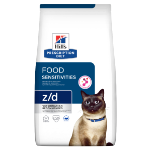 Hill's PRESCRIPTION DIET z/d Food Sensitivities - лечебна суха храна за котки с хранителни алергии с хидролизиран протеин
