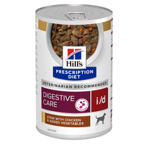 Hill's PRESCRIPTION DIET i/d Digestive Care AB+ Stew - лечебна мокра храна за кучета с храносмилателни разстройства и за възстановяване – консерва задушено пилешко със зеленчуци 